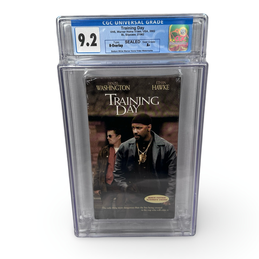 Training Day 2001 VHS Warner Home Video CGC 9.2 A+ Graded Sealed H-Overlap